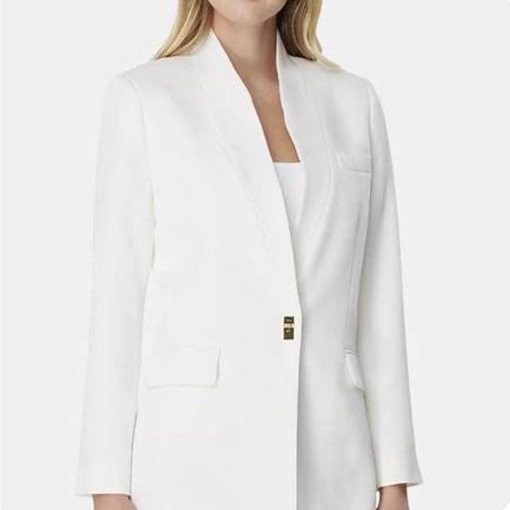 Tahari ASL Women’s Parker Twill Topper Jacket – Ivory White – Size 10 NWT